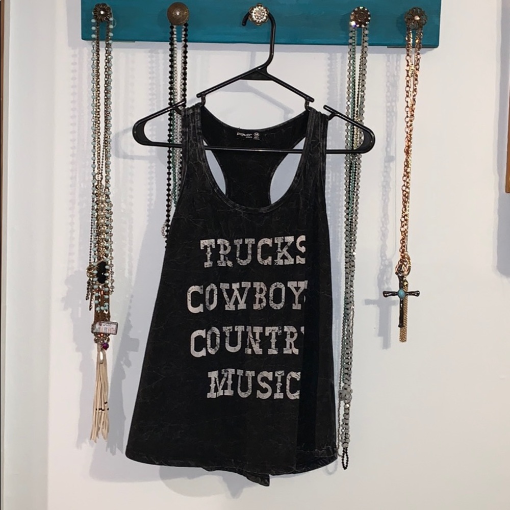 Trucks. Cowboys. County Music. Razorback Tank